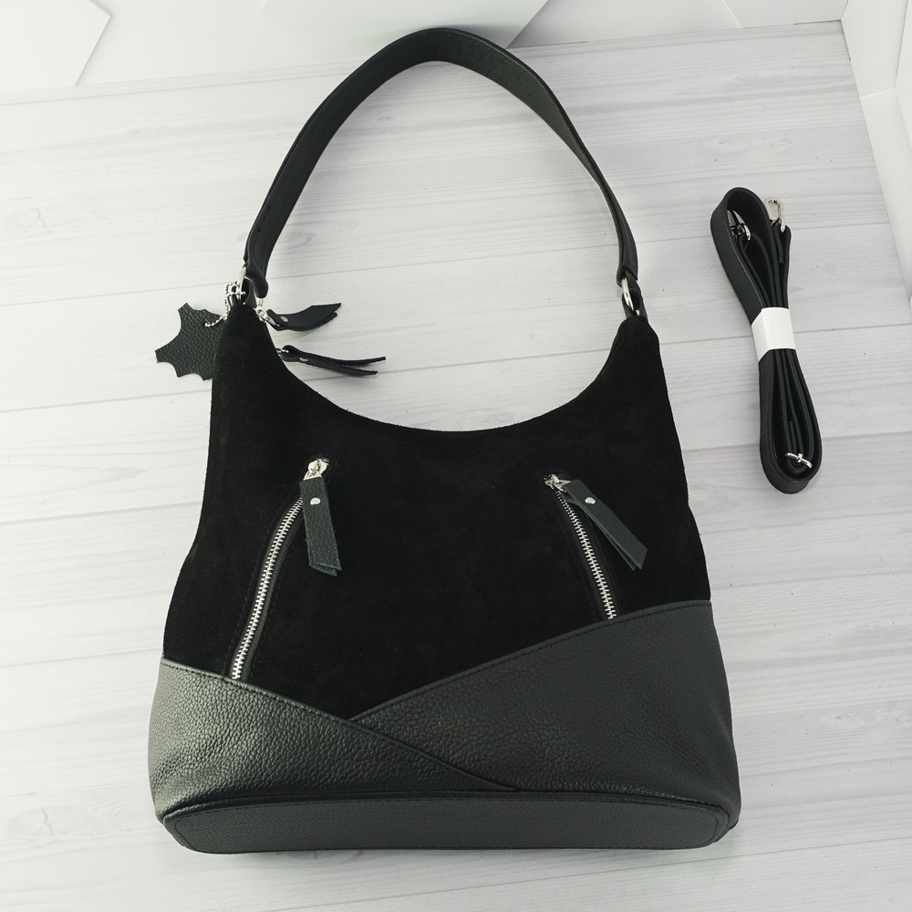 Кожаная женская сумка №210 черная