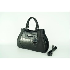 Женская сумка 5-6 черная лак