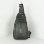 Кожаная мужская сумка рюкзак №1005-1 черный