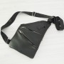 Кожаная мужская сумка рюкзак №1007 черный