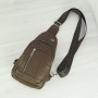 Кожаная мужская сумка рюкзак №1005 коричневый