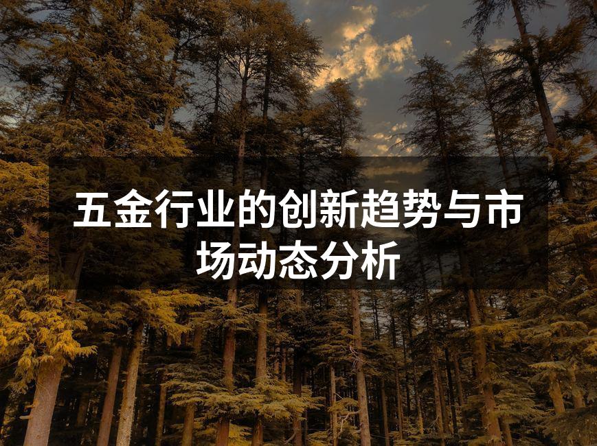 五金行业的创新趋势与市场动态分析
